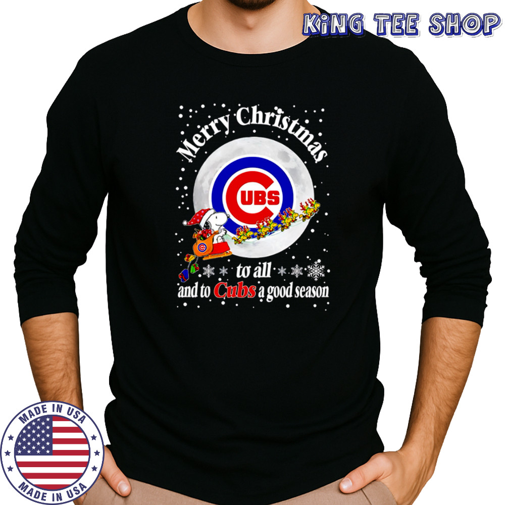 Chicago Cubs Merry Christmas To All And To Cubs A Good Season Baseball shirt Long Sleeved