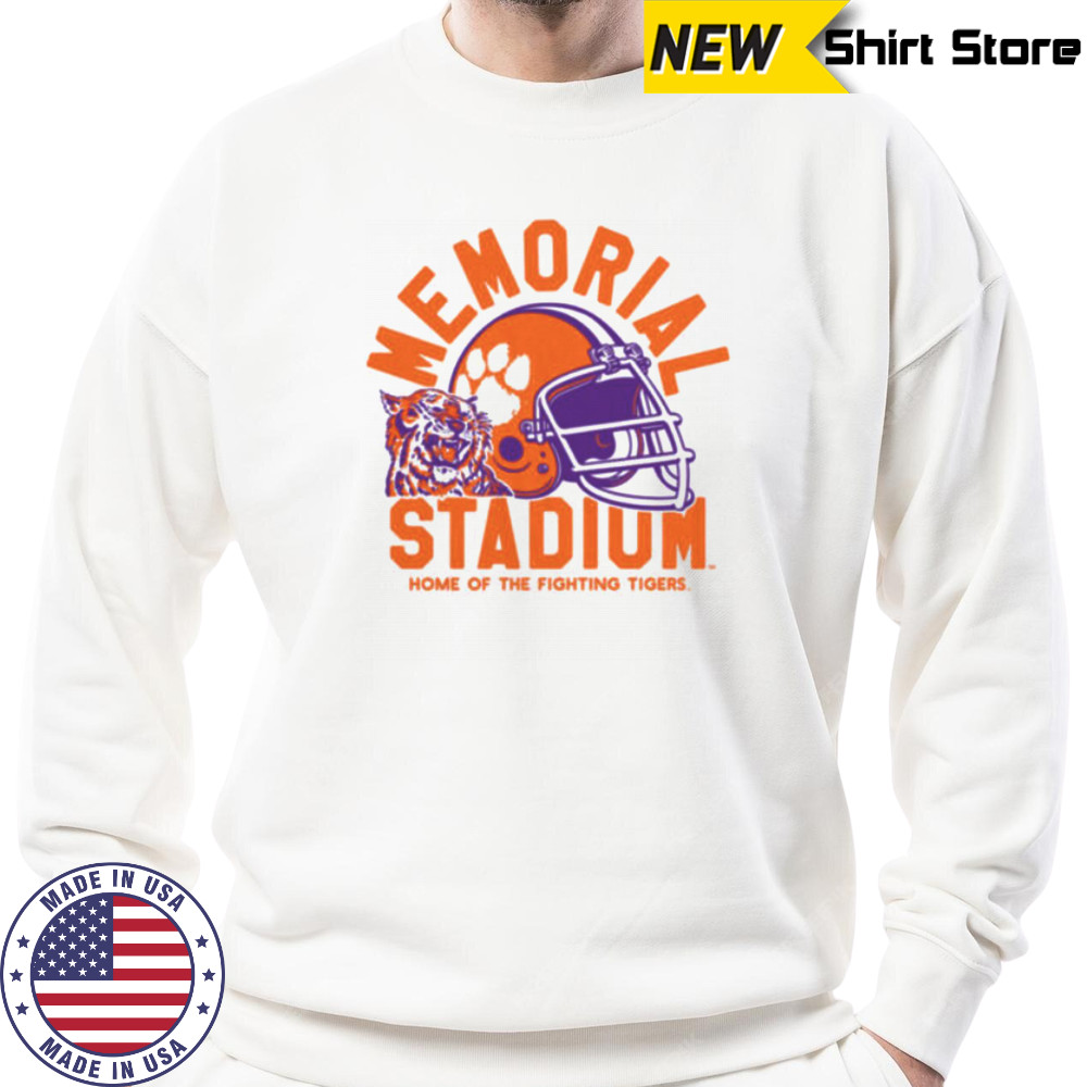 Clemson 55th Anniversary Tiger Paw Football Ringer Shirt Sweatshirt