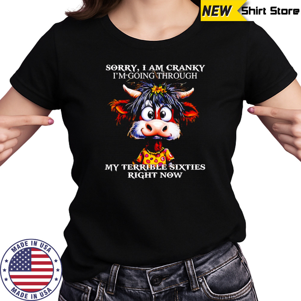 Cow sorry I am cranky I’m going through my terrible sixties right now shirt Women's T-shirt