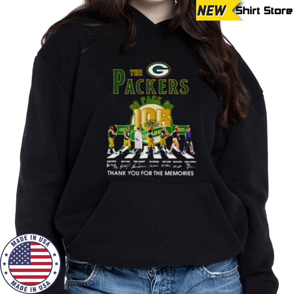 Green Bay Packers 105 Years Legends Abbey Road Thank You For The Memories shirt Hoodie