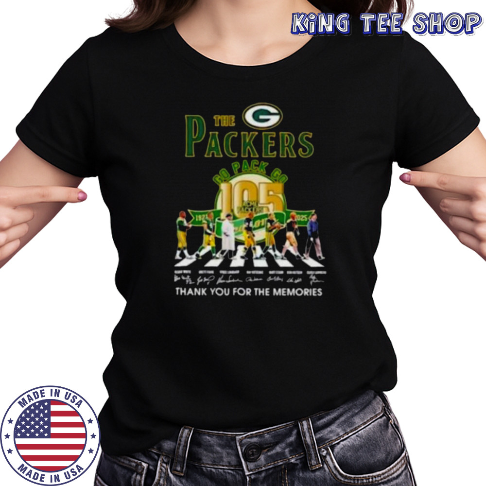 Green Bay Packers 105 Years Legends Abbey Road Thank You For The Memories shirt Women's T-shirt