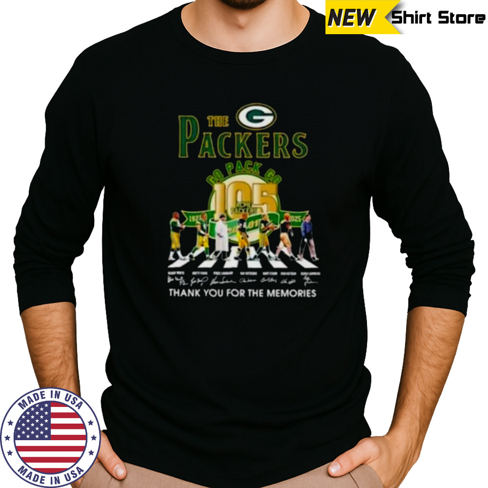 Green Bay Packers 105 Years Legends Abbey Road Thank You For The Memories shirt Long Sleeved