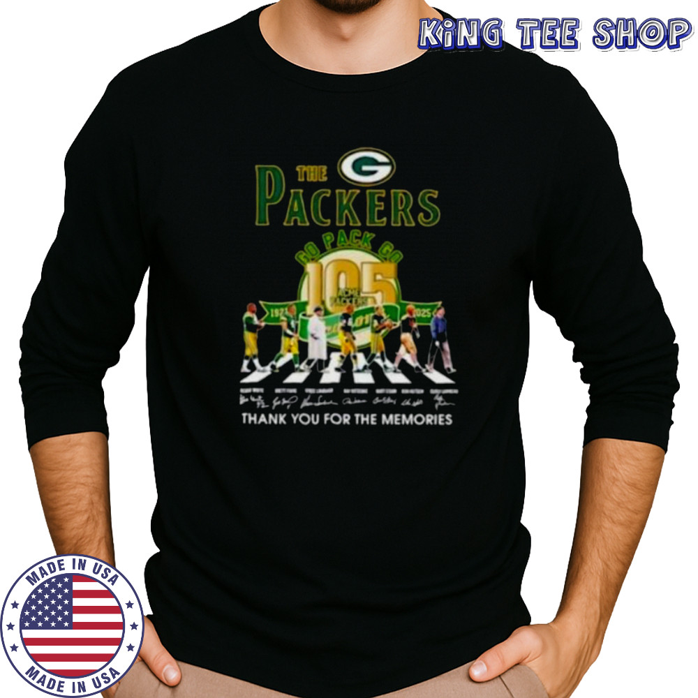 Green Bay Packers 105 Years Legends Abbey Road Thank You For The Memories shirt Long Sleeved