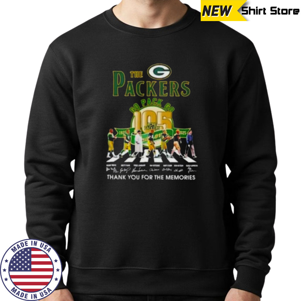 Green Bay Packers 105 Years Legends Abbey Road Thank You For The Memories shirt Sweatshirt