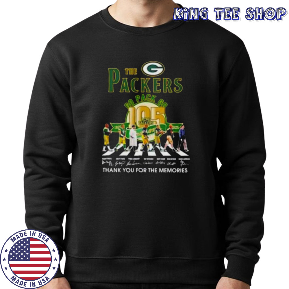 Green Bay Packers 105 Years Legends Abbey Road Thank You For The Memories shirt Sweatshirt