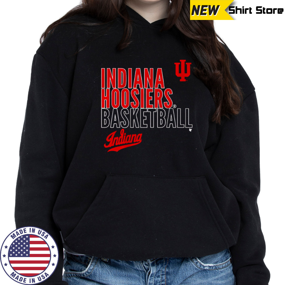 Indiana Hoosiers Basketball Text Logo Overlay shirt Hoodie