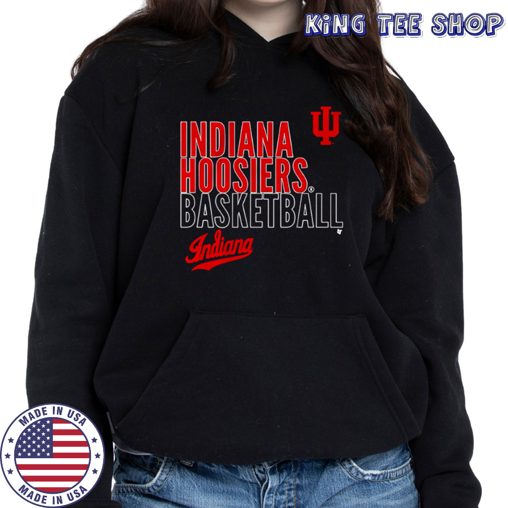 Indiana Hoosiers Basketball Text Logo Overlay shirt Hoodie