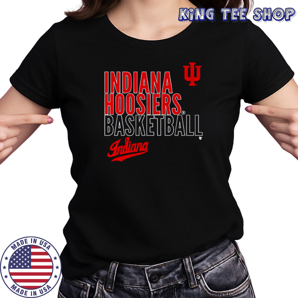 Indiana Hoosiers Basketball Text Logo Overlay shirt Women's T-shirt