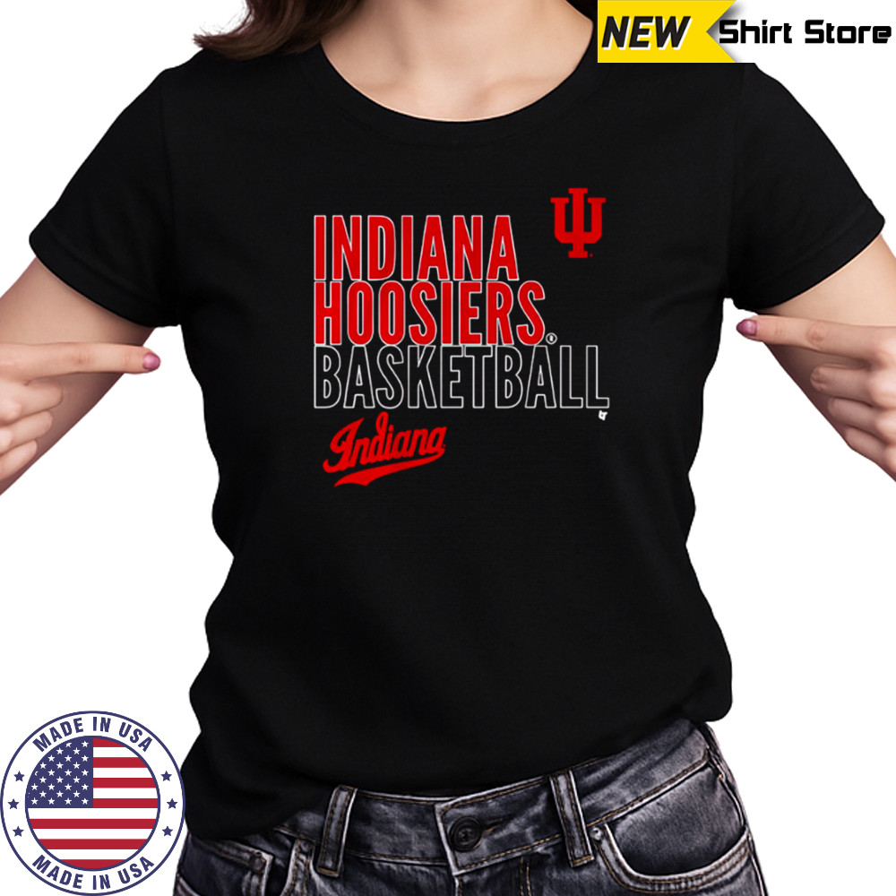 Indiana Hoosiers Basketball Text Logo Overlay shirt Women's T-shirt