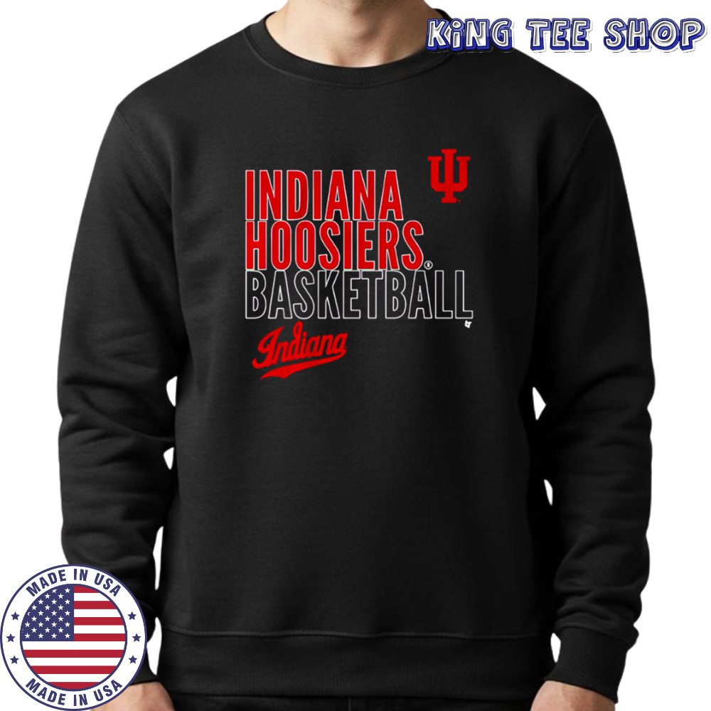Indiana Hoosiers Basketball Text Logo Overlay shirt Sweatshirt