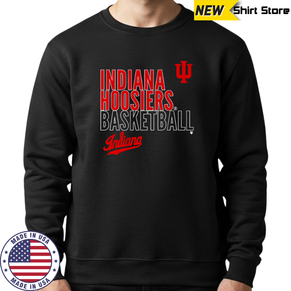 Indiana Hoosiers Basketball Text Logo Overlay shirt Sweatshirt