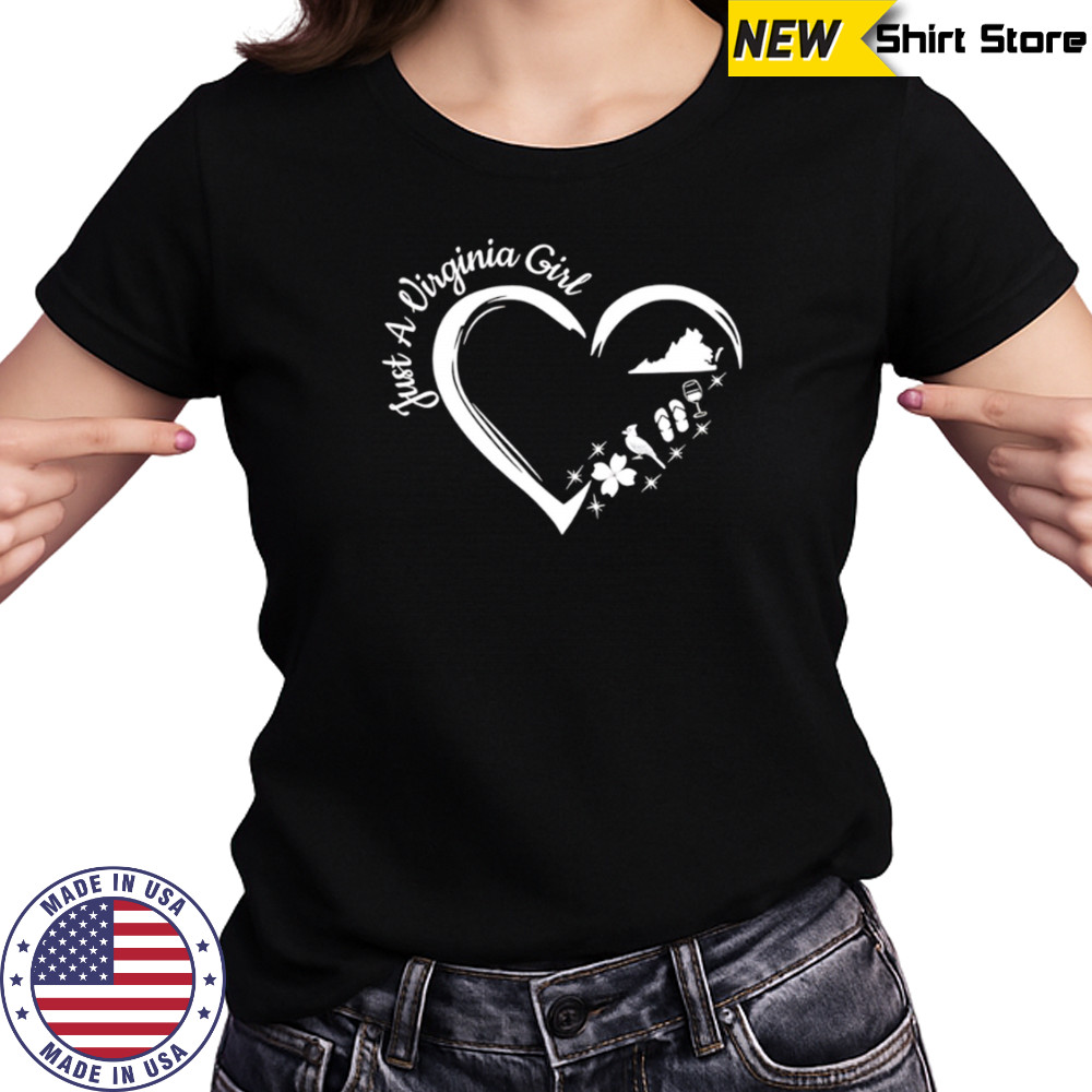 Just A Virginia Girl Heart shirt Women's T-shirt