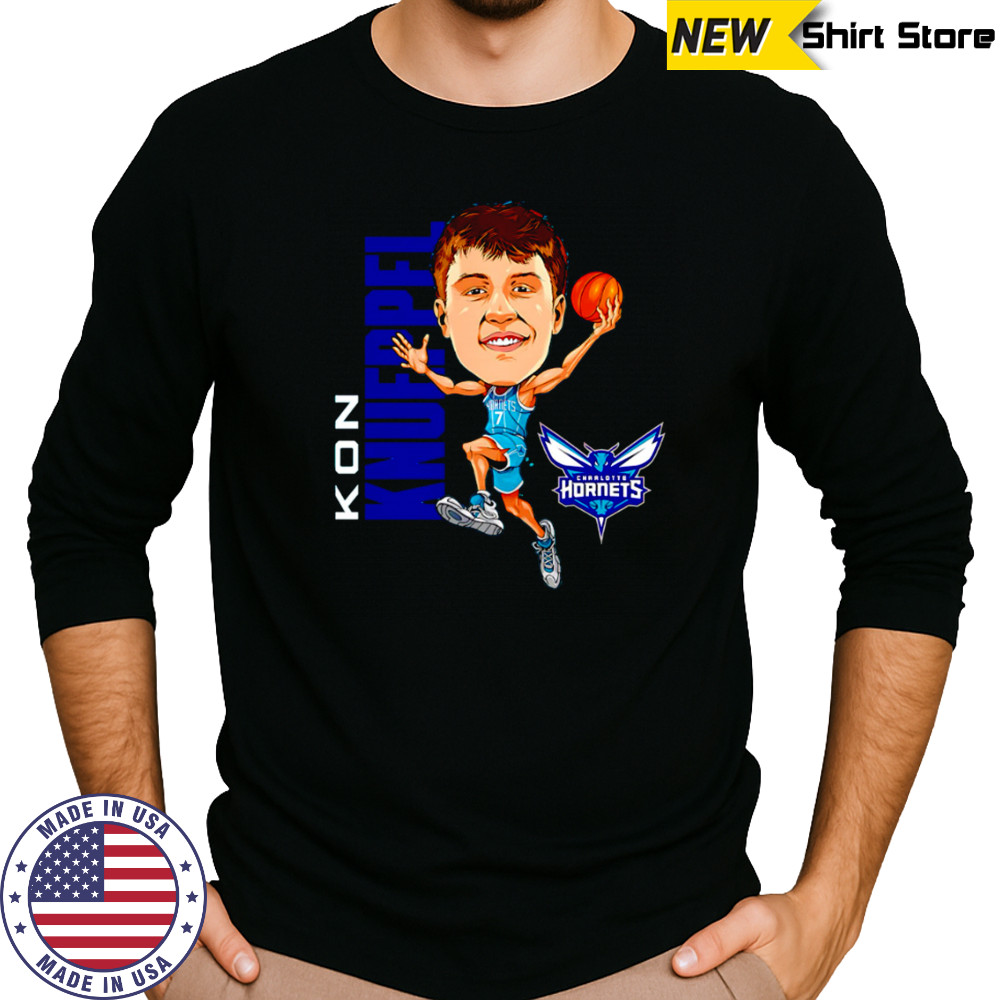 Kon Knueppel Charlotte Hornets Caricature cartoon shirt Long Sleeved