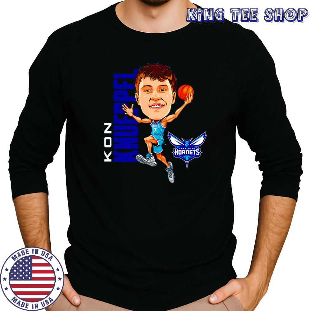 Kon Knueppel Charlotte Hornets Caricature cartoon shirt Long Sleeved