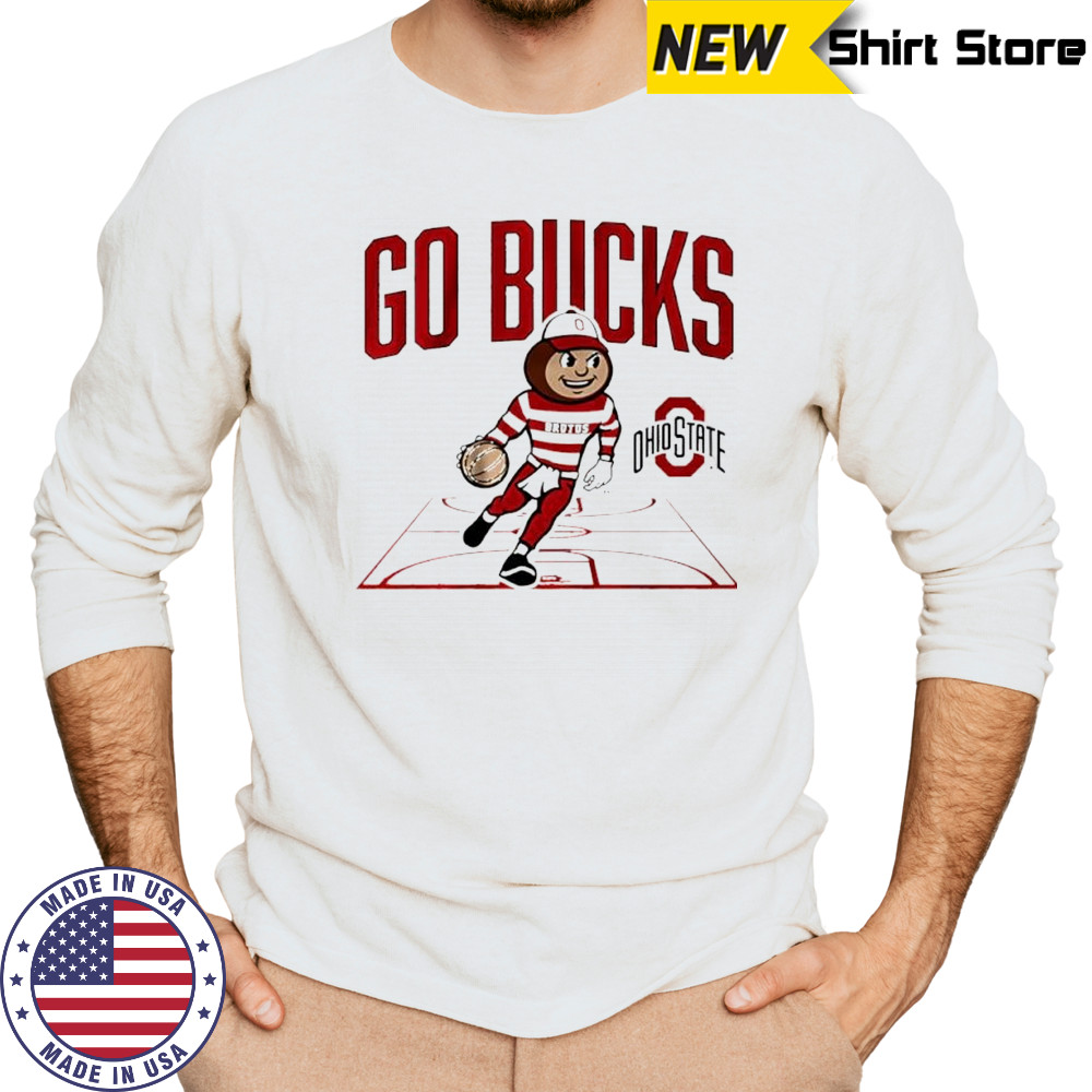 Mascot Court Ohio State Basketball shirt Long Sleeved