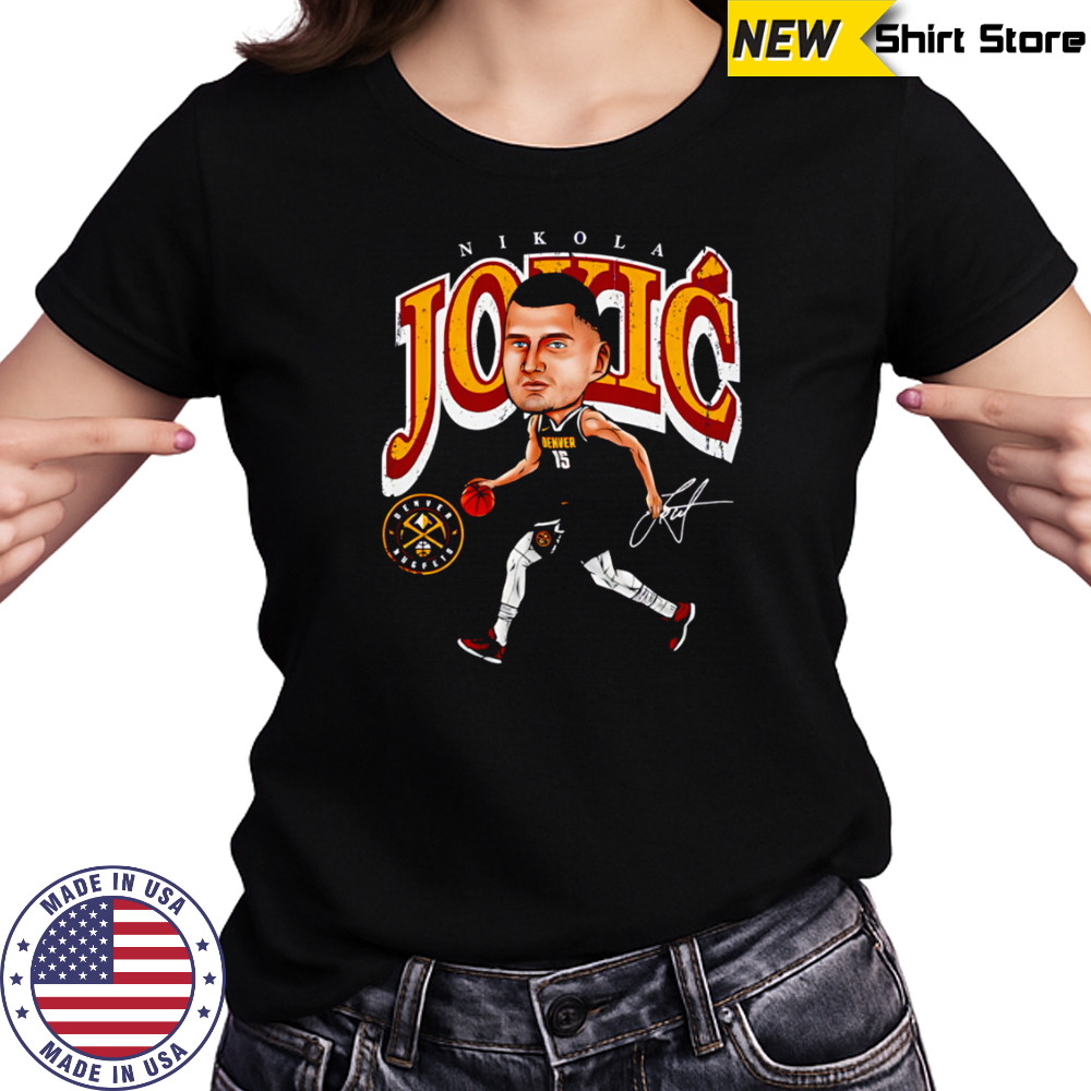 Nikola Jokic Denver Nuggets Cartoon signature shirt Women's T-shirt