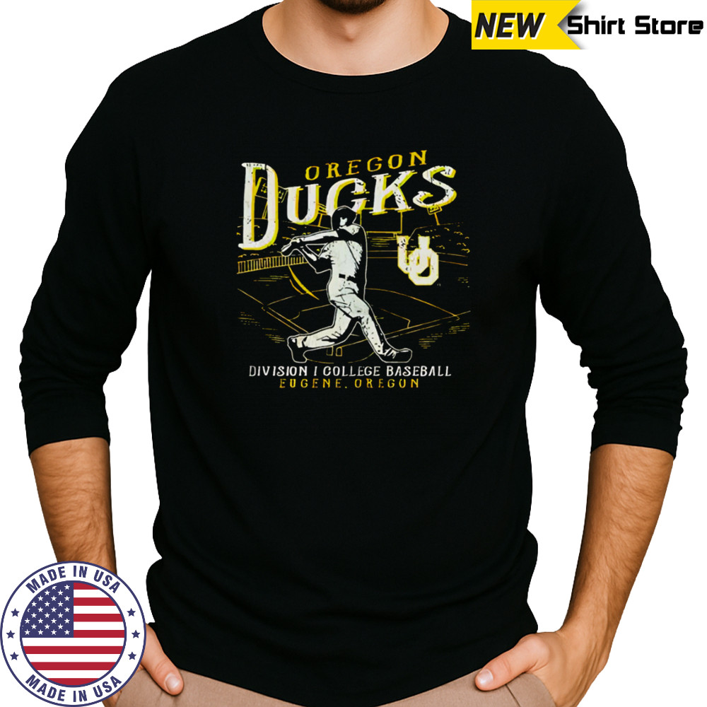 Oregon Ducks Green Big Ten Baseball retro shirt Long Sleeved