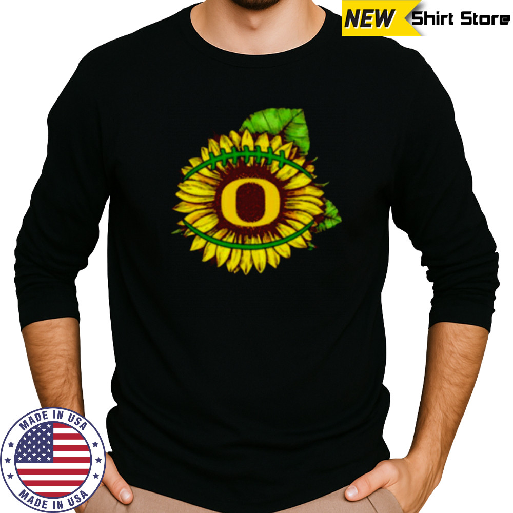 Oregon Ducks sunflower football shirt Long Sleeved