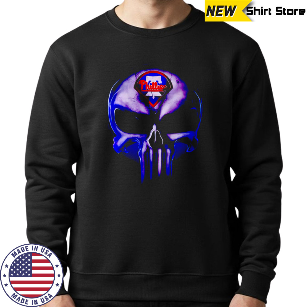 Philadelphia Phillies Baseball Punisher Skull shirt Sweatshirt