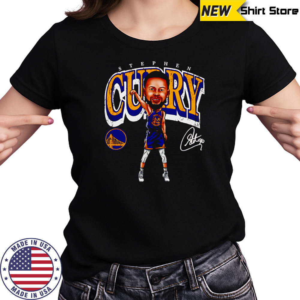 Steph Curry Golden State Warriors Cartoon signature shirt Women's T-shirt