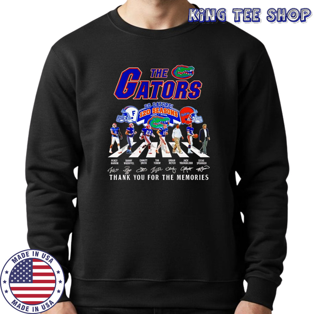 The Gators 120 seasons 1906 2025 Abbey Road thank you for the memories shirt Sweatshirt