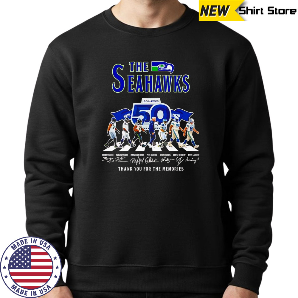 The Seahawks 1976 2025 Abbey Road thank you for the memories shirt Sweatshirt