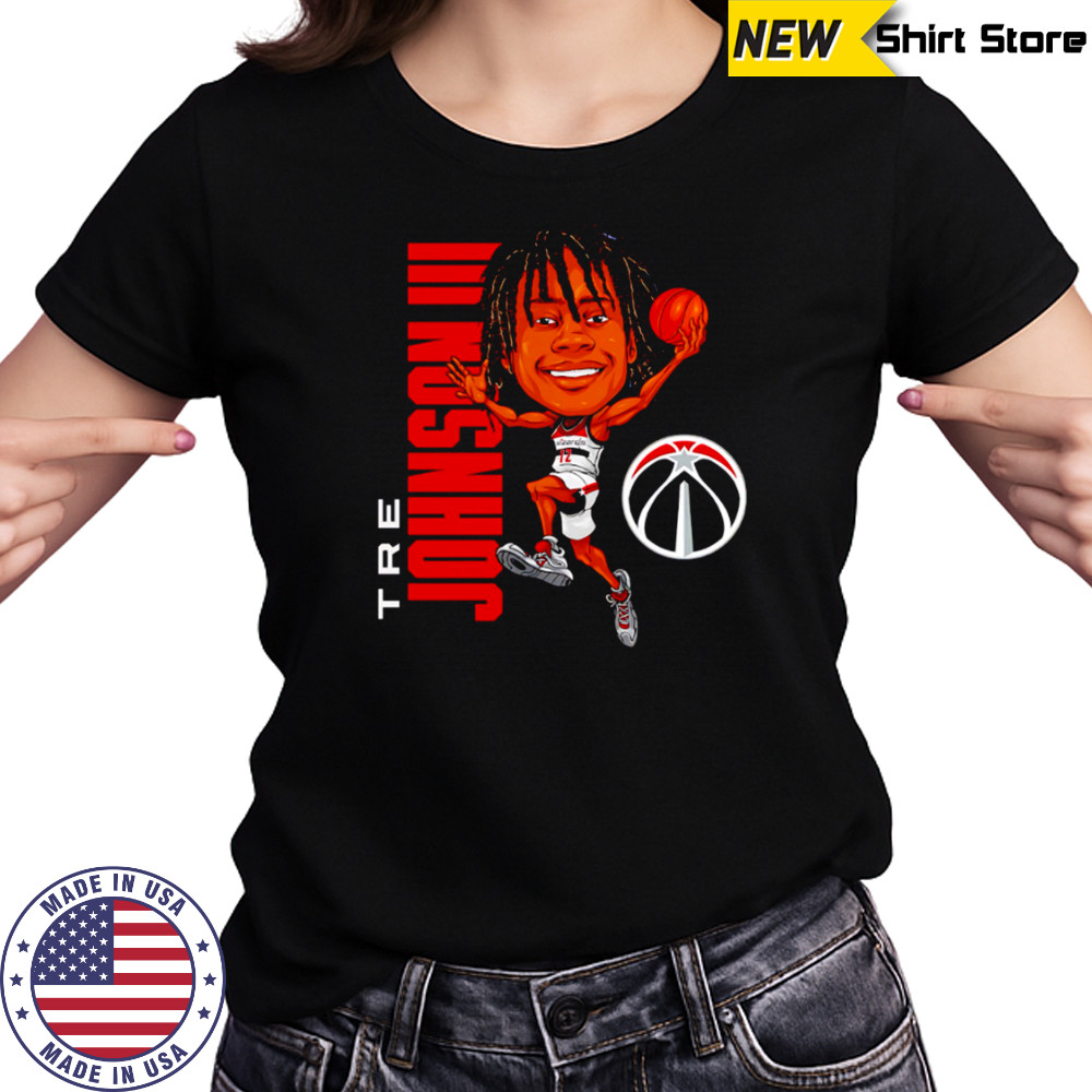 Tre Johnson III Washington Wizards Caricature cartoon shirt Women's T-shirt