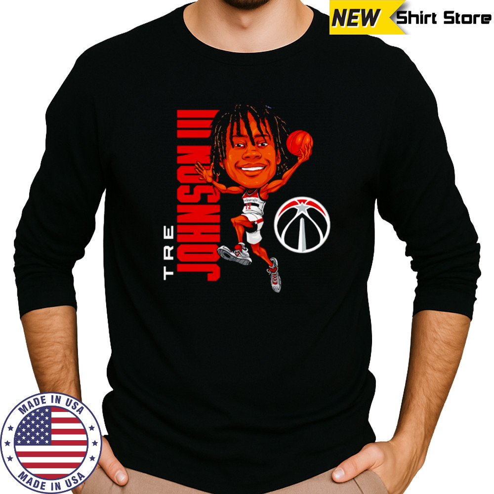 Tre Johnson III Washington Wizards Caricature cartoon shirt Long Sleeved