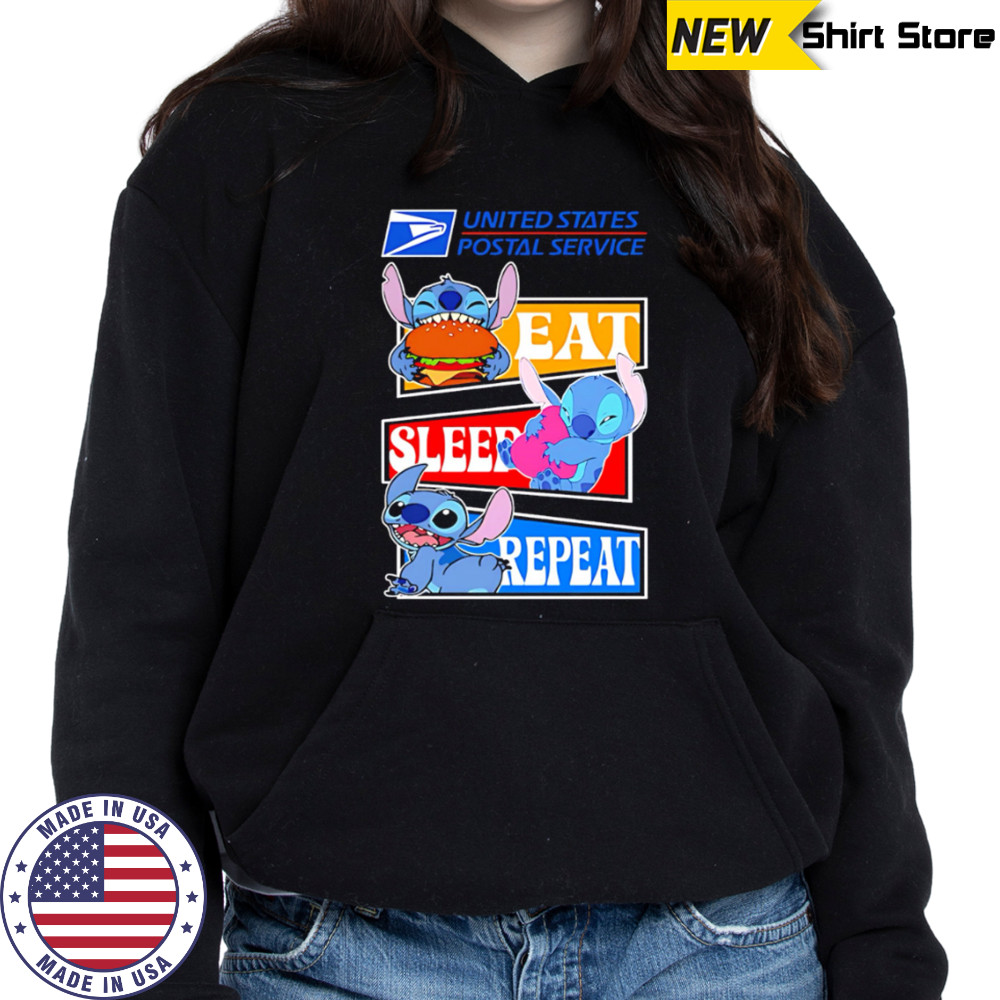 USPS eat sleep repeat stitch shirt Hoodie