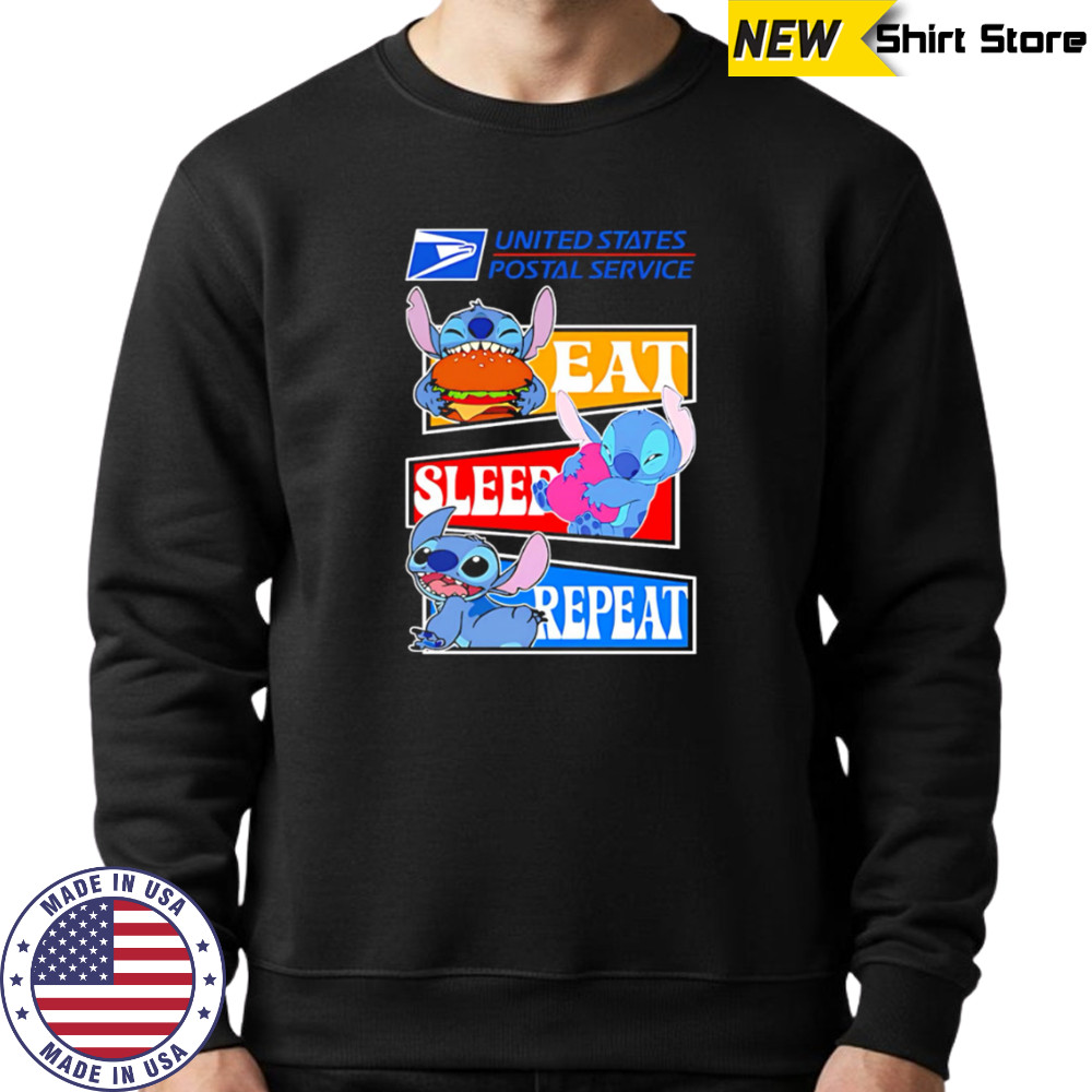 USPS eat sleep repeat stitch shirt Sweatshirt