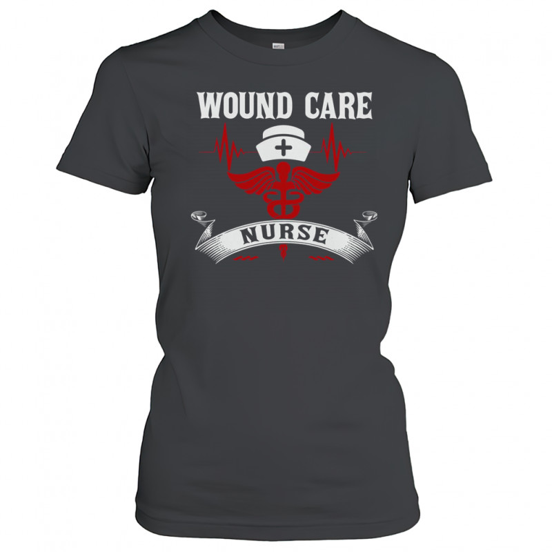Wound Care Nurse Caduceus Medical Symbol Nurse Hat Heartbeat T-Shirt Women's T-shirt