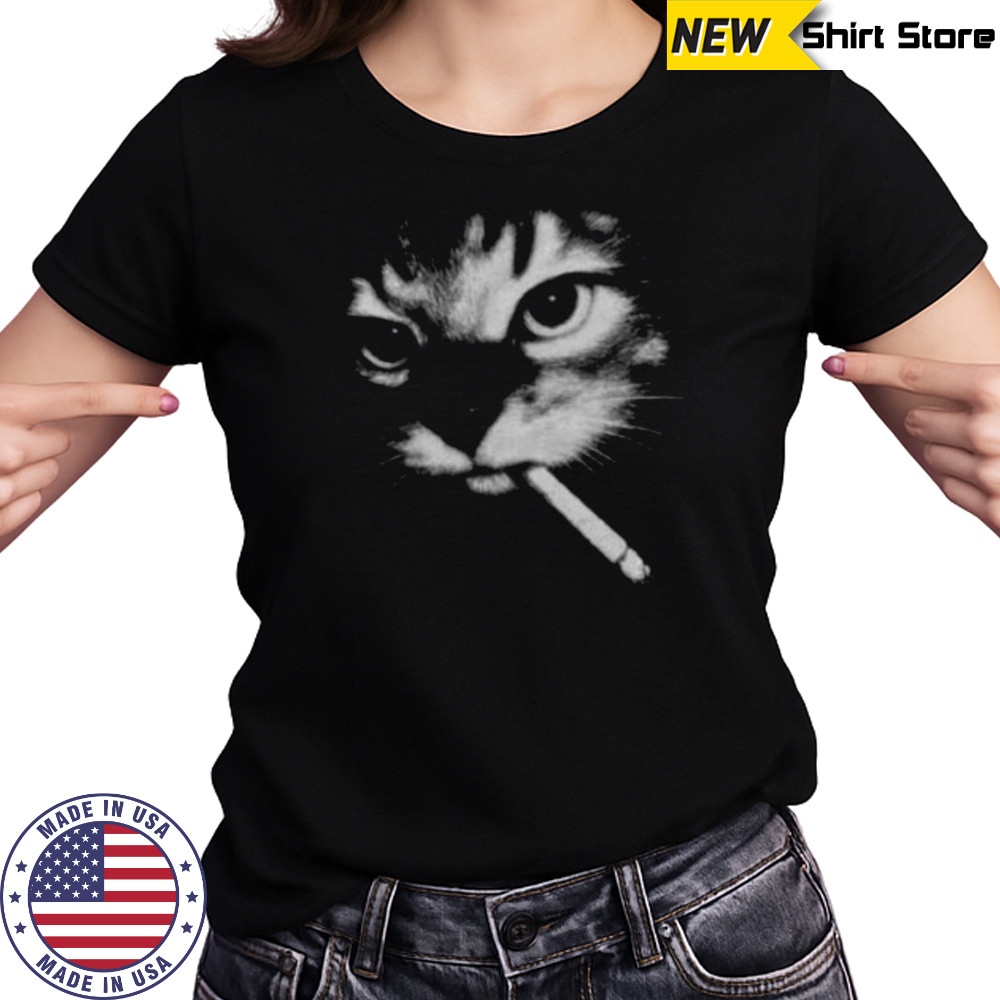 Funny Smoking Cat Meme Shirt Women's T-shirt