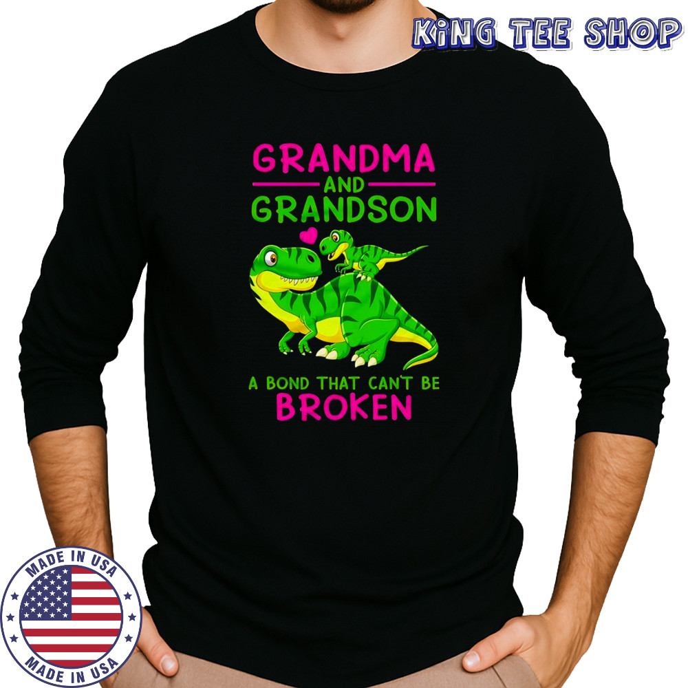 Grandma and grandson a bond that can’t be broken shirt Long Sleeved