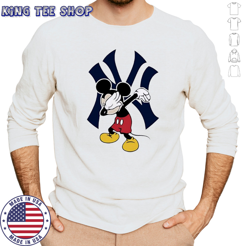 New York Yankees Baseball Dabbing Mickey Disney shirt Long Sleeved