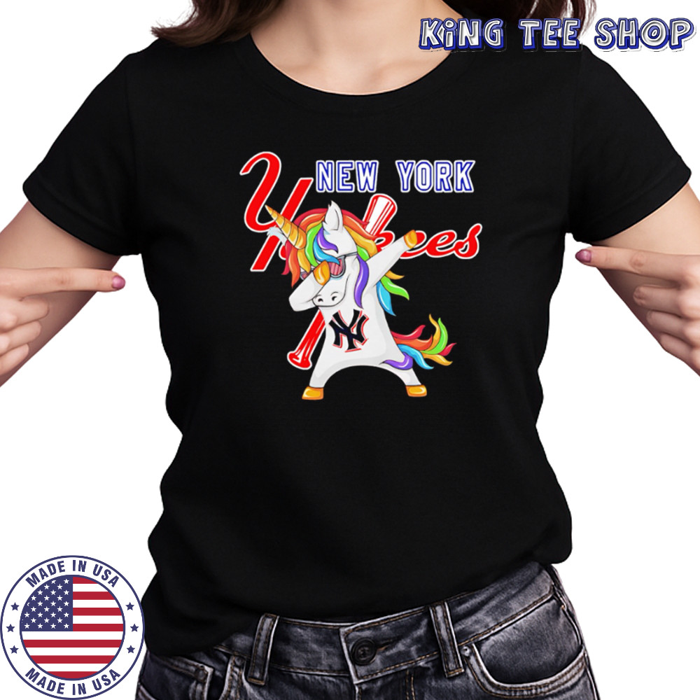 New York Yankees Baseball Unicorn Dabbing Funny shirt Women's T-shirt