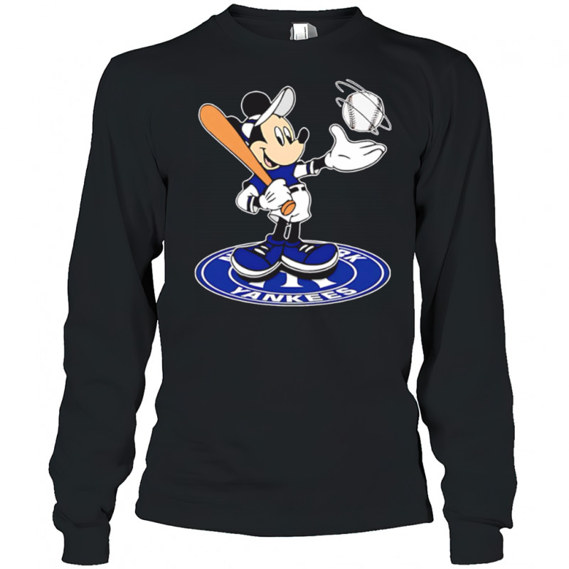 New York Yankees Cheerful Mickey Disney shirt Long Sleeved