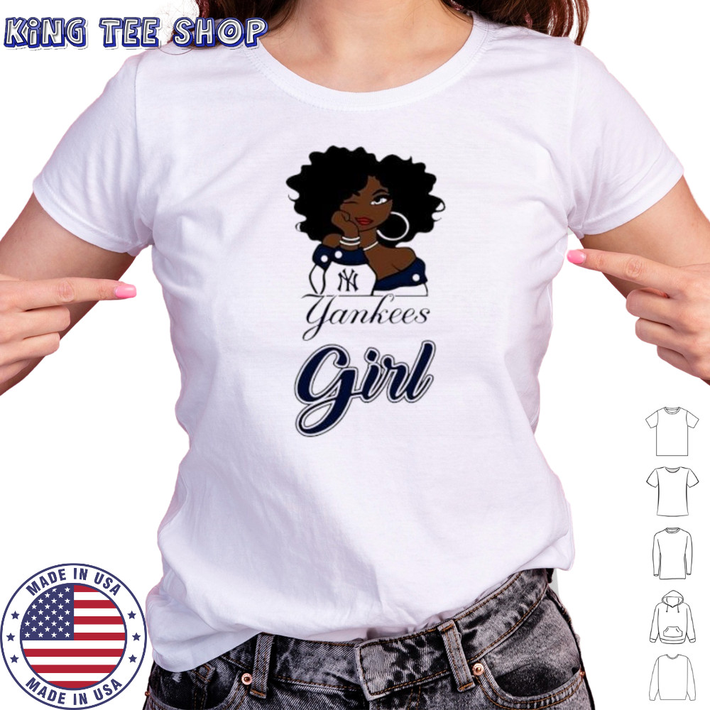 New York Yankees Girl cartoon shirt Women's T-shirt