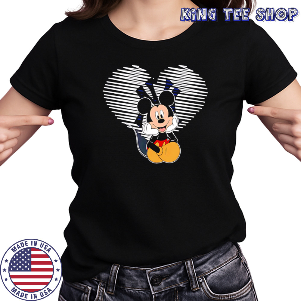 New York Yankees Mickey Mouse Love Yankees Baseball shirt Women's T-shirt