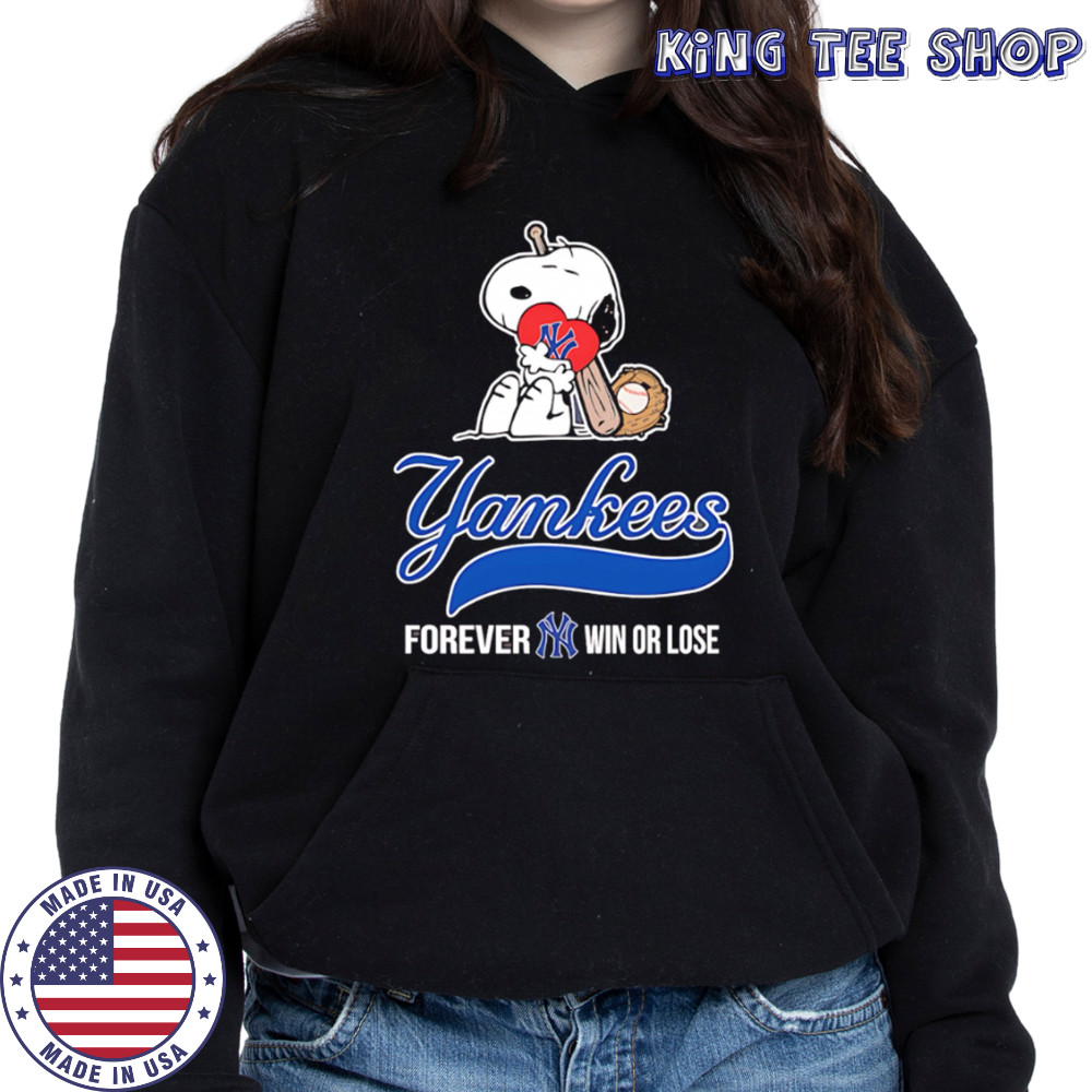 New York Yankees Snoopy Love Yakees Forever Win Or Lose shirt Hoodie
