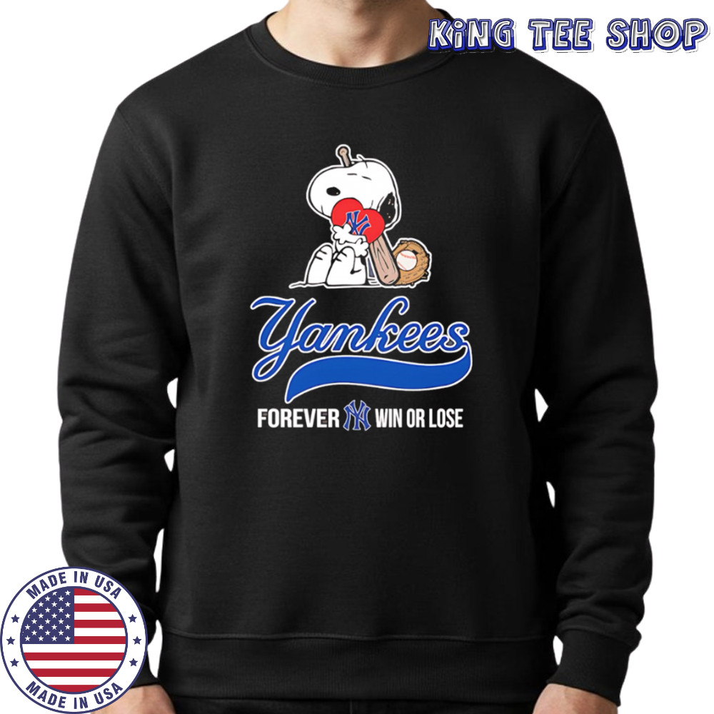 New York Yankees Snoopy Love Yakees Forever Win Or Lose shirt Sweatshirt