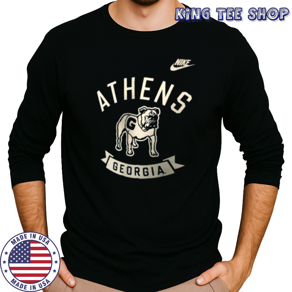 Nike Black Georgia Bulldogs Fashion Hometown Legend Dri FIT T Shirt Long Sleeved
