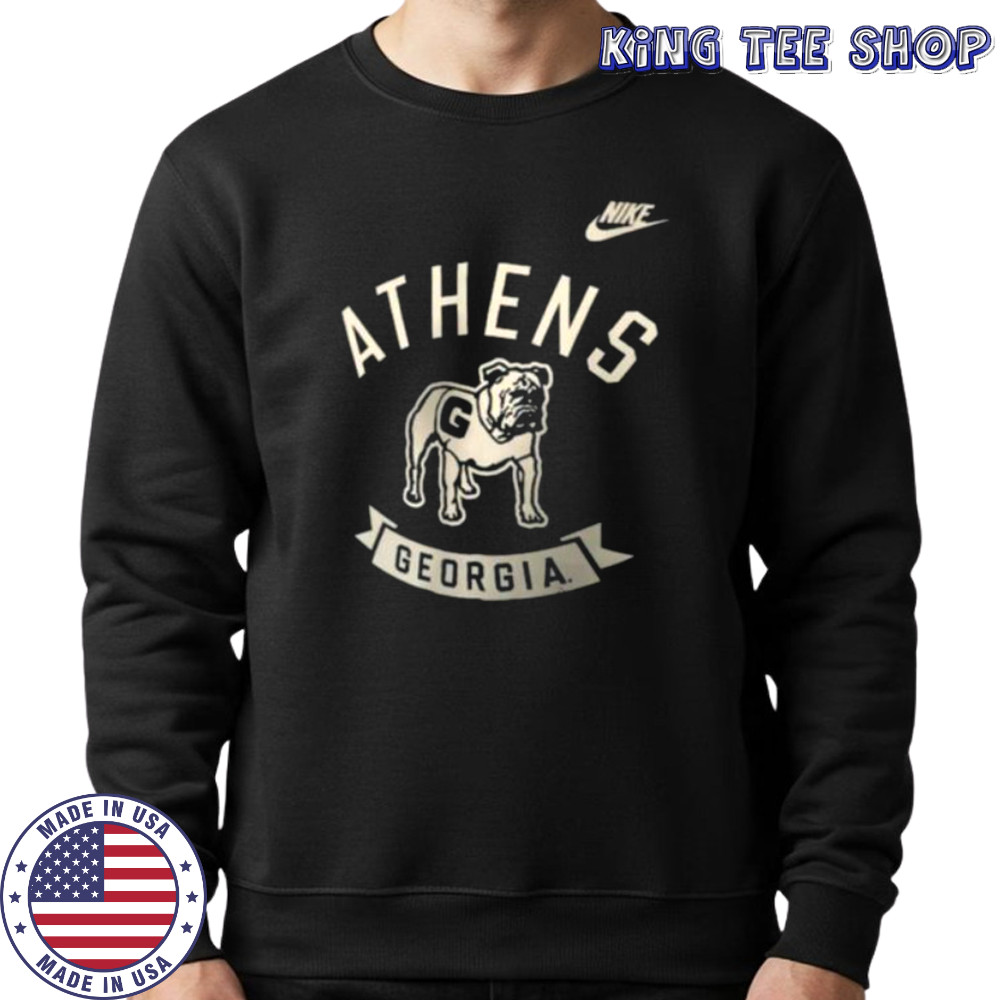 Nike Black Georgia Bulldogs Fashion Hometown Legend Dri FIT T Shirt Sweatshirt