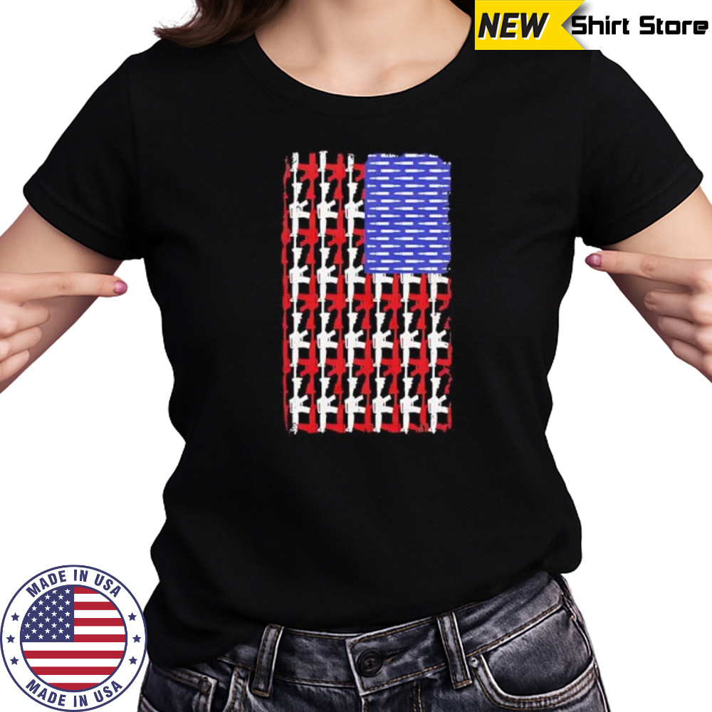 USA Guns and Bullets Flag shirt Women's T-shirt