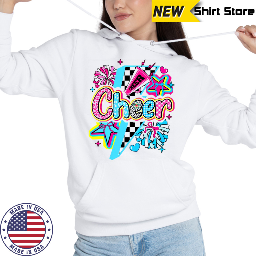 Cheer Mom Cheerleader Coquette Bow Colorful Football Season shirt Hoodie