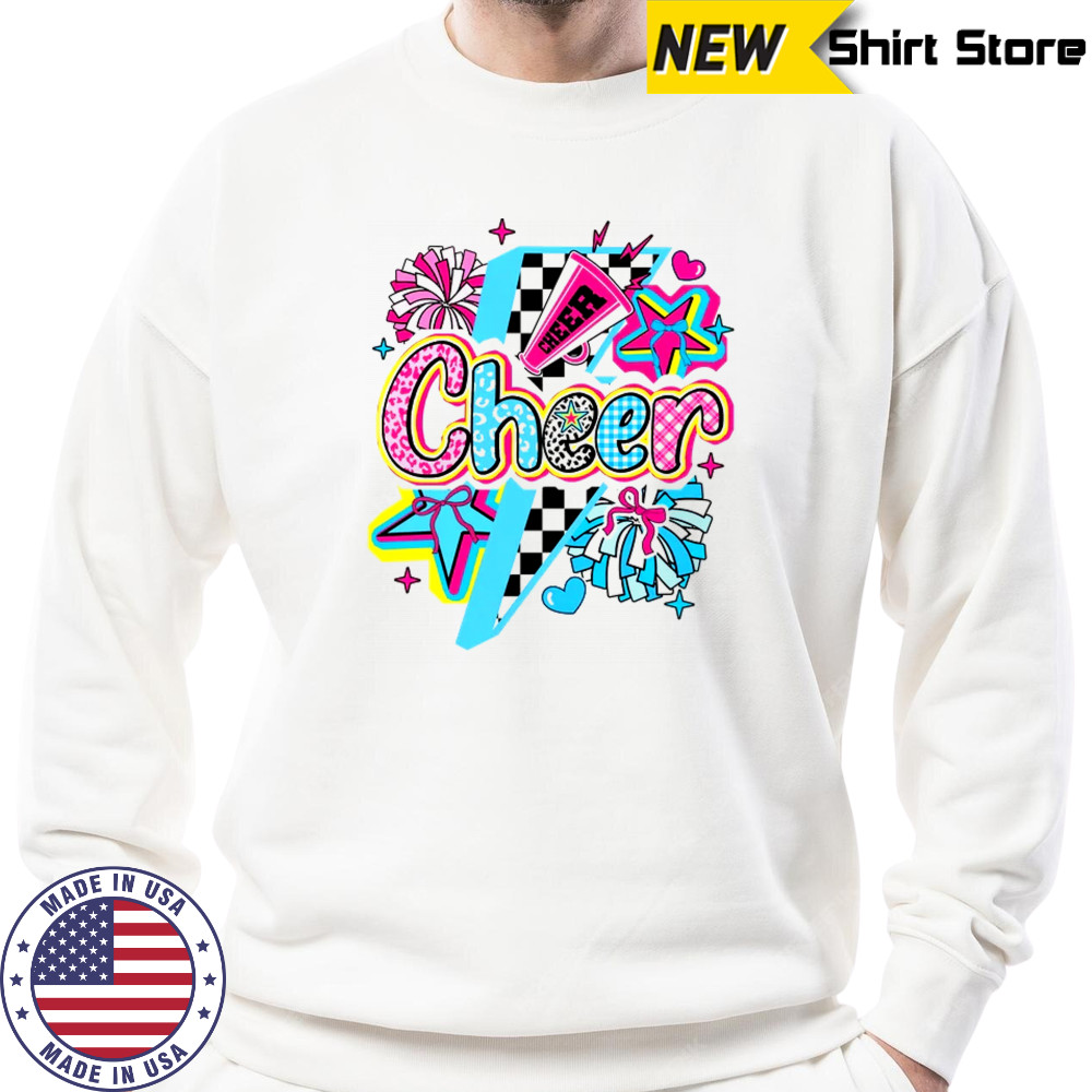 Cheer Mom Cheerleader Coquette Bow Colorful Football Season shirt Sweatshirt