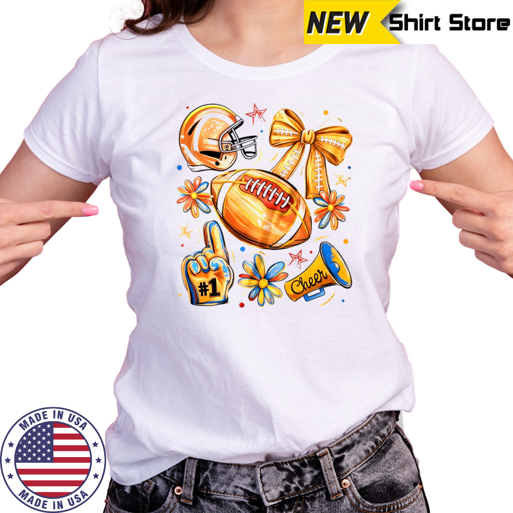 Football Game Day Football Season Fall Autumn Coquette Bow shirt Women's T-shirt