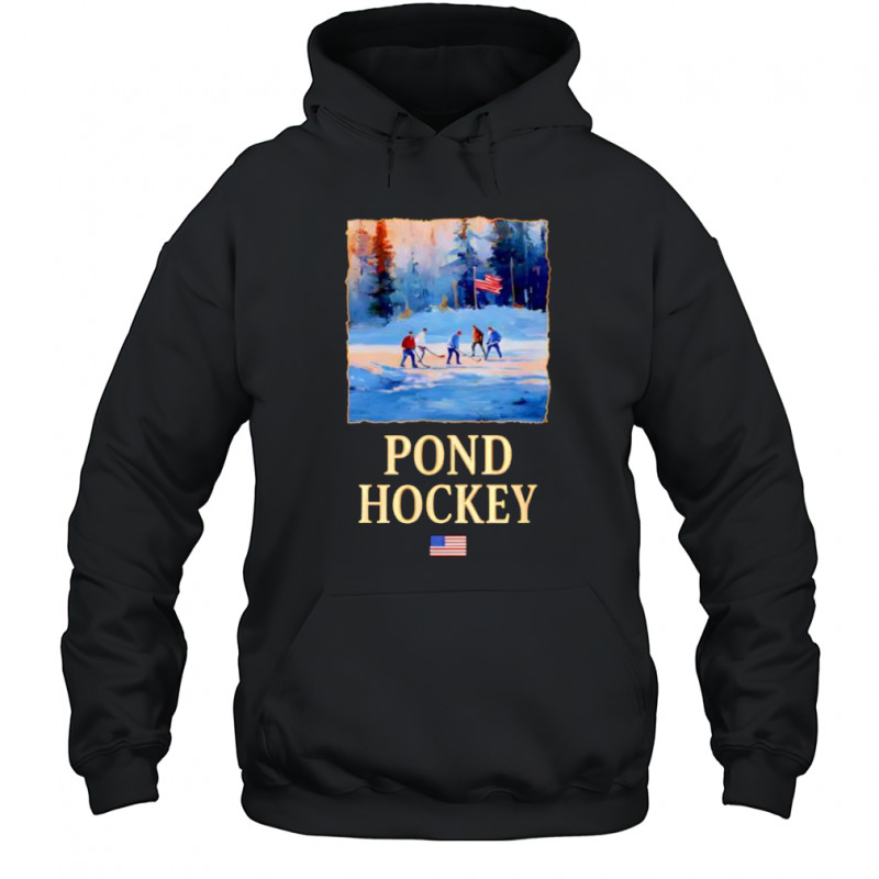 Pond Hockey playing golf shirt Hoodie