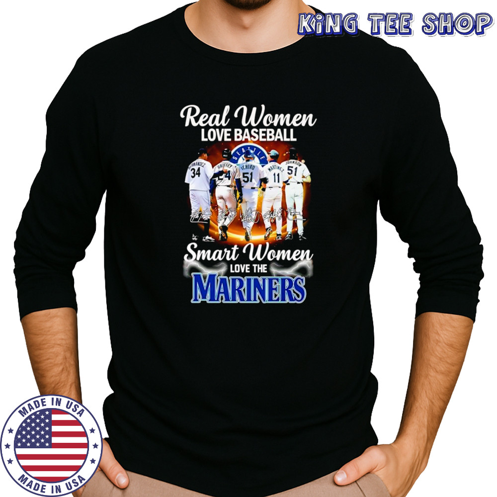 Real women love baseball smart women love the Marines shirt Long Sleeved
