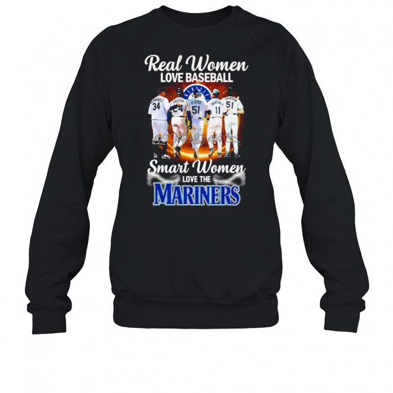 Real women love baseball smart women love the Marines shirt Sweatshirt