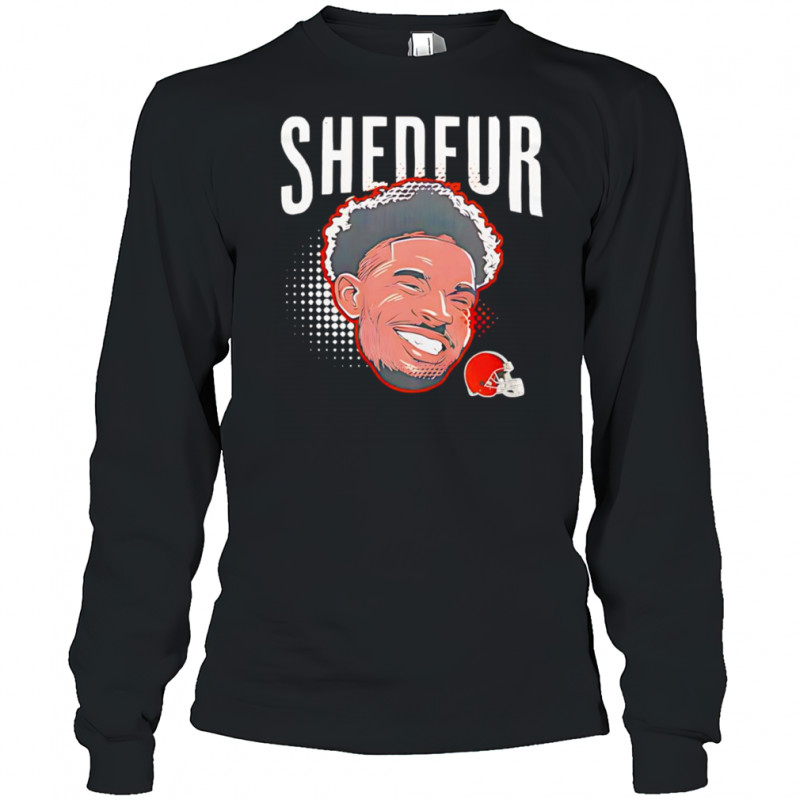 Shedeur Sanders Brown Cleveland Browns graphic shirt Long Sleeved